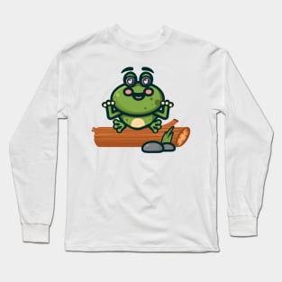 cute frog branch Long Sleeve T-Shirt